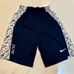 Nike Elite Men's Navy and White Shorts size medium 11in inseam